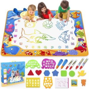 Water Doodle Mat - Kids Painting Writing Color Doodle Drawing Mat Educational Toys