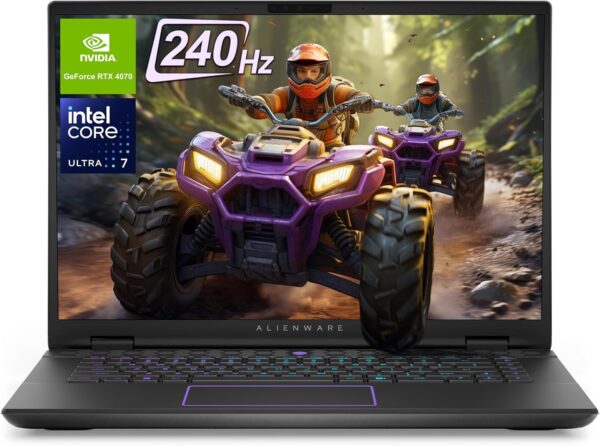 Alienware M16 R2 Gaming Laptop, Intel Ultra 7-155H, 64 GB DDR5 Ram, 2 TB PCle SSD, 16"" QHD+ (2560x1600), Nvidia Geforce RTX 4070, W11 Home, Black